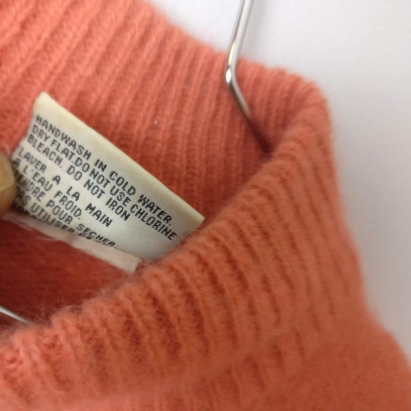 Coral sweater 50% Lambswool 40% Angora blend stretchy Boxy fit cropped Sweater - Picture 3 of 6